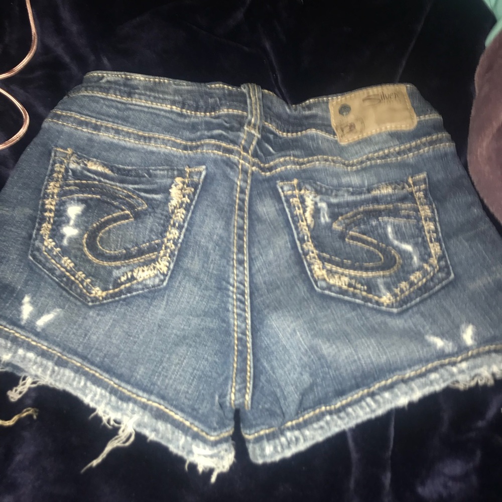Sliver jean shorts